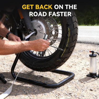 AUTOWN Compact Tire Repair Kit with Plugs Fix Punctures & Plug Flats with Ease - Capsule Style Flat Tire Puncture Repair Kit for Motorcycle, Car, ATV, UTV, Mountain Bike, Etc