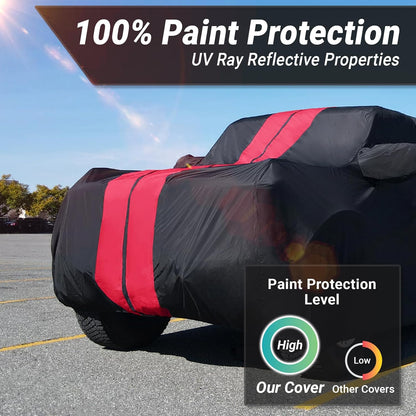 iCarCover 15-Layer Car Cover Waterproof All Weather | Premium Quality Car Covers for Automobiles, UV Protection, El Camino, Impala, Bel Air, Monte Carlo, Galaxie, Charger, Size C21 (See Size Chart) - Colors C