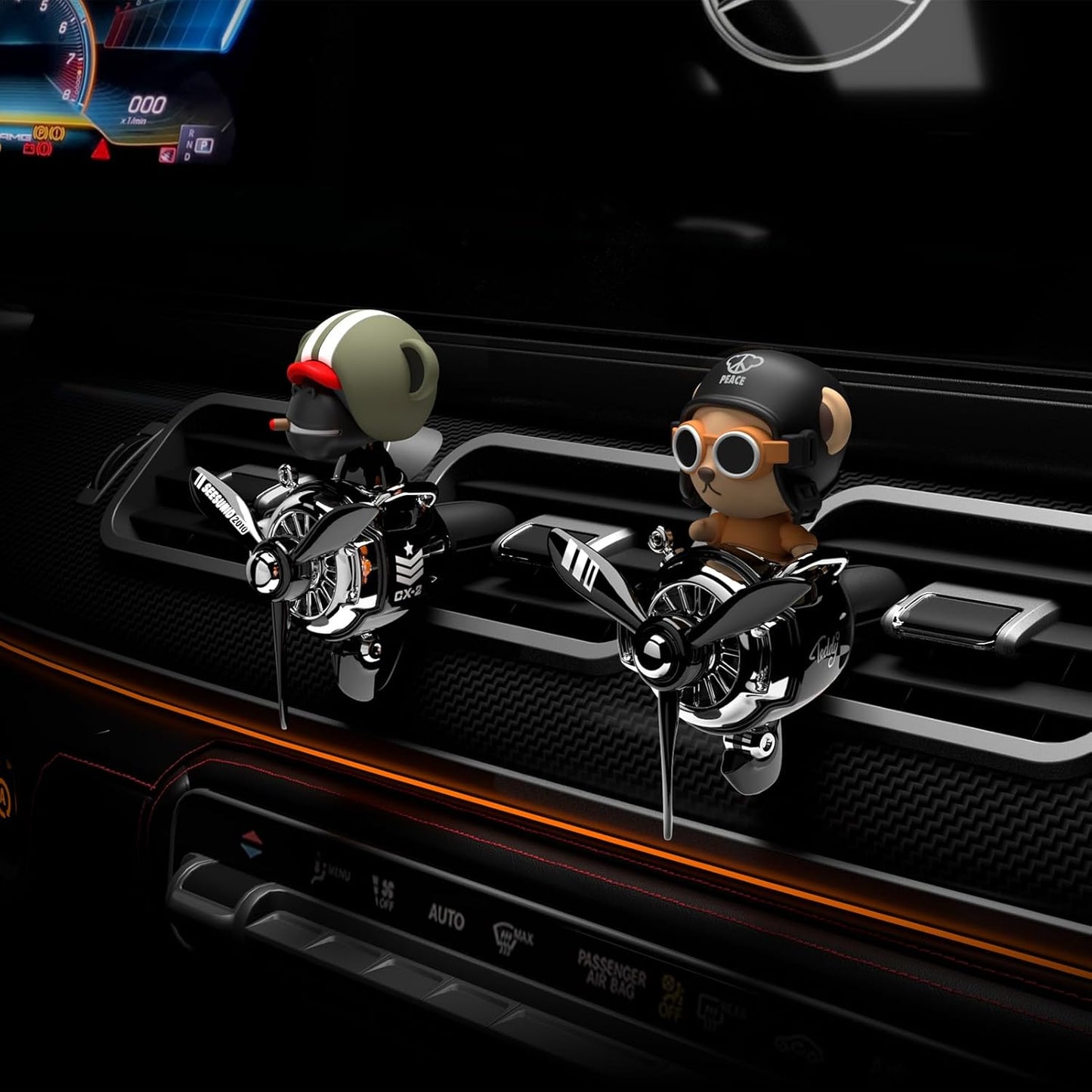 Pilot Car Air Freshener, Cute Dog Car Vent Clip Air Freshener Automotive Air Outlet Fan Diffuser, Automotive Interiors Vent Decoration (Shake Head Style - Dog)