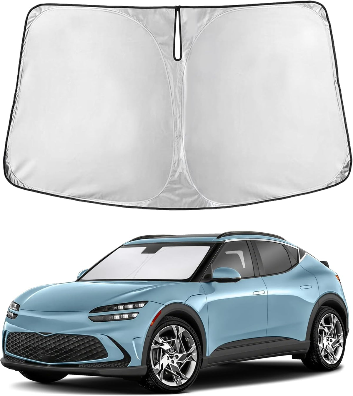 EcoNour Car Windshield Sun Shade | 2025 Upgraded Innovative No-Light-Pass Technology for Maximum Coverage | Foldable Sun Shade Keeps Your Vehicle Cool | Must-Have Car Accessories | Small (59" x 29") - Colors C