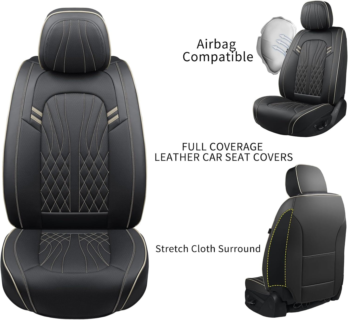 MINGBRON Leather Car Seat Covers,Car Seat Protector Waterproof,Seat Covers Full Set, Car Seat Protectors 5 Seats,Automotive Seat Covers Fit Most Cars Wine Red
