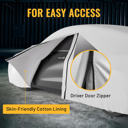 Favoto SUV Car Cover Waterproof All Weather 6 Layers Heavy Duty Car Cover for Automobiles Rain Sun Snow UV Protection with Inner Cotton Car Cover Outdoor Universal Fit for SUV (188-198 inch) Silver