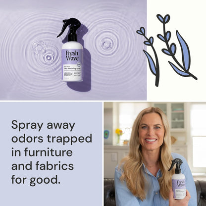Fresh Wave Original Scent Odor Removing Spray, 8 fl. oz. | Pack of 2 | Odor Absorber for Home, Furniture, Fabrics & Trash | Safer Odor Relief
