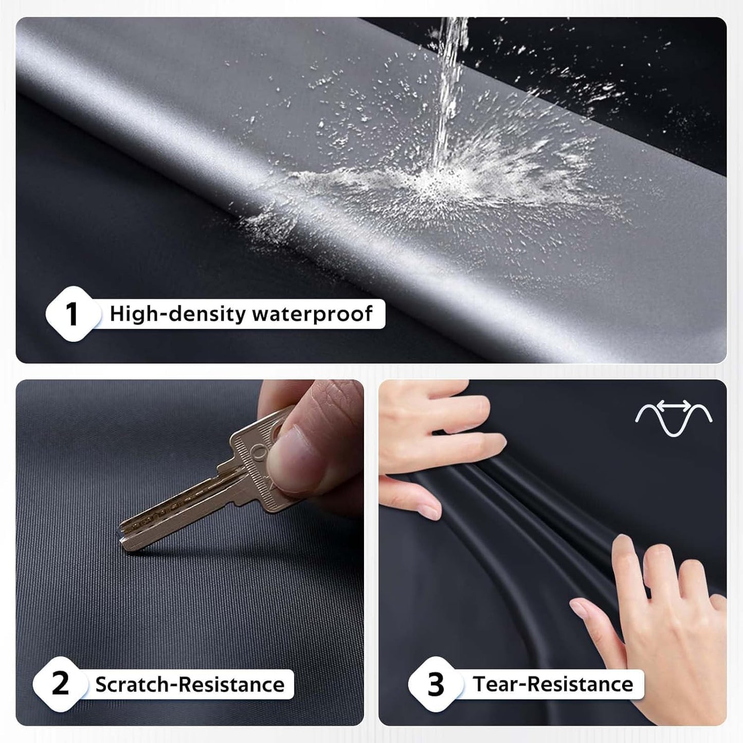 GUNHYI Car Cover for Automobiles All Weather Waterproof, Universal Fit Sedan Ford Mustang, Chevy Camaro/Malibu, Kia Optima, Hyundai Sonata, Nissan Altima, Volkswagen Passat, Tesla Model 3 etc.
