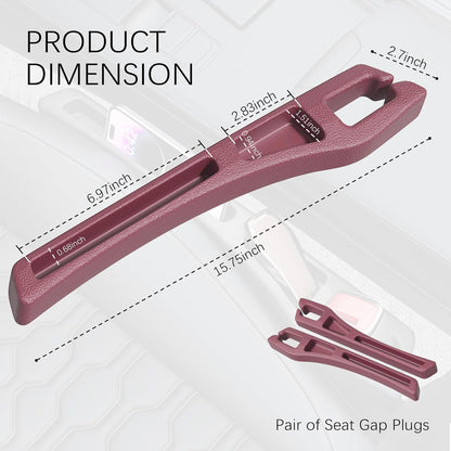 2PCS Car Seat Gap Filler Organizer,2 in 1 Car Gap Filler with Fill and Storage Function for Storing Phones Keys Cards,Universal Multifunctional No Drop Seat Guard for Cars