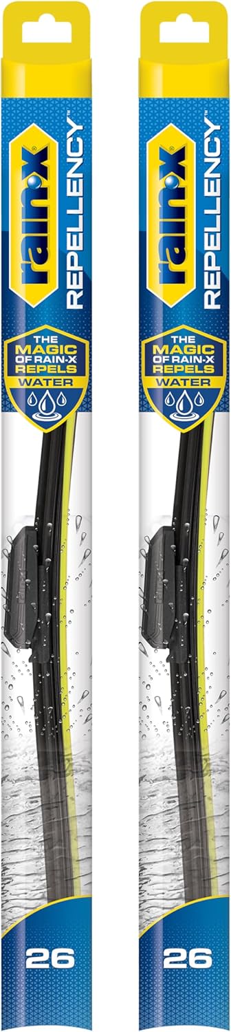 Rain-X 810363 Repellency Water Repellent Wiper Blades, 22" Windshield Wipers (Pack of 2), All Weather Streak-Free for Enhanced Visibility w/Water Repellency Formula [Amazon Exclusive] - Colors B