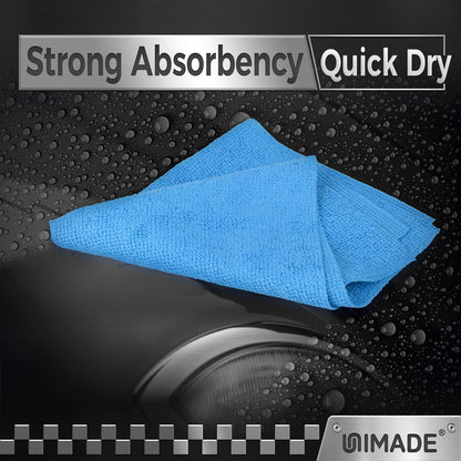 UNIMADE Microfiber Cleaning Cloth, 100 Pack Microfiber Towels for Cars Commercial Grade Work Rags Bulk Detailing Cloth for Automotive Bar Mechanic Restaurant Garage Housekeeping, 11.5"x 11.5", Grey