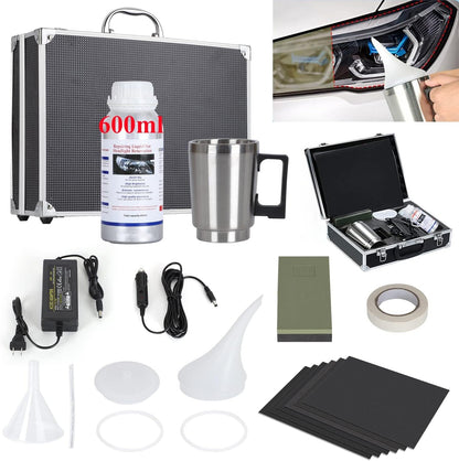 ROYWOO Headlight Repair Kit,Automobile Headlight Restoration Kits with 200ML Repair Liquid,Car Headlight Polish Repair Tool for Repair Headlight Yellowing, Haze, Scratches