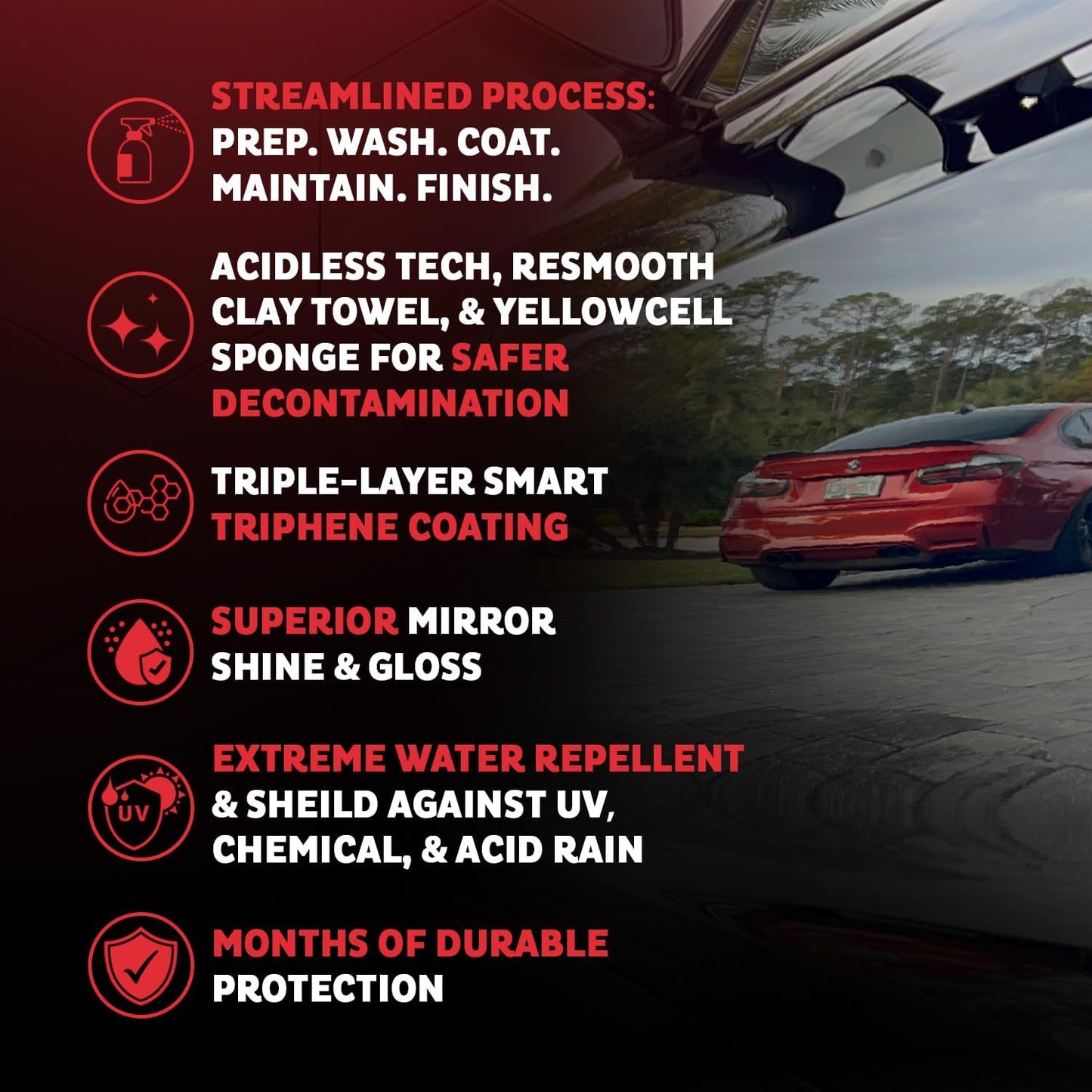 MAXLONE™ 20oz Car Spray with Triphene®, Quick Spray & Wipe All Purpose Waterless Detailer, Better Than Any Car Detailing Kit - Clean, Shine, Protect Paint, Glass, Wheels, and Trim Without Pre-Washing