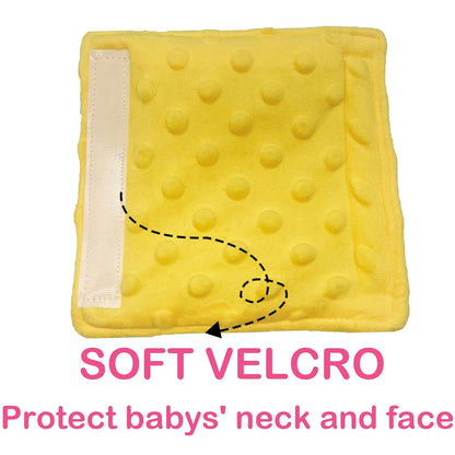 Baby Car Seat Neck Cover, Car Seat Strap Cover, Seat Belt Cushions Pads, Shoulder Strap Protectors, Reversible Pram Harness Covers in Minky Dinosaur, Baby Neck Pad Protector