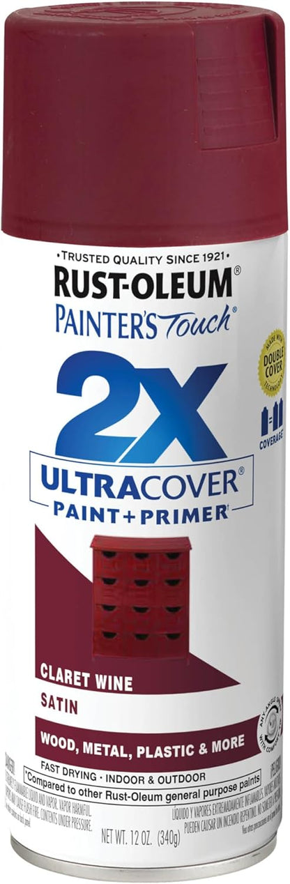Rust-Oleum 334029 Painter's Touch 2X Ultra Cover Spray Paint, 12 oz, Gloss Clear - Colors D