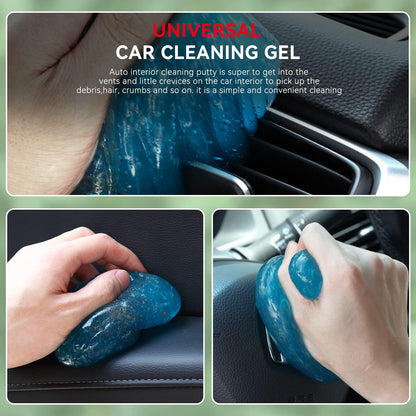 Auto Dynasty Pack of 4 Car Cleaning Gel, 2024 Universal Auto Detailing Tools Car Interior Air Vent Dust Cleaner Slime Putty Jelly for Printers, Camera, Calculator, Keyboard (Red, Blue, Green, Yellow)
