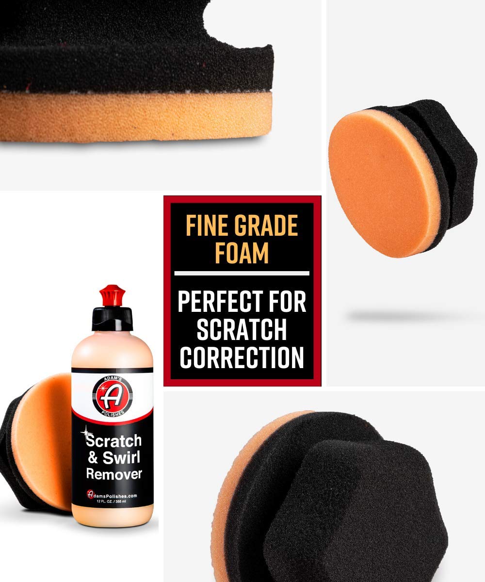 Adam's Polishes Car Scratch & Swirl Remover Hand Correction System | Remove & Restore Paint Transfer, Minor Imperfections, & Oxidation | Paired with Orange Compound Correction Pad Applicator (4oz)