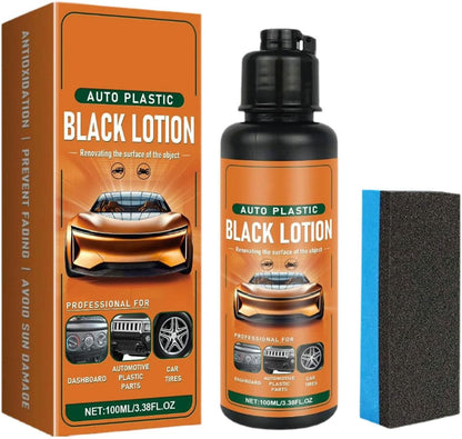 Black Plastic Restorer for Car, Permanent Automotive Plastic and Trim Restorer, Ultimate Exterior Plastic Renovation Lotion, Black Trim Restorer for Cars and Vehicles (1)