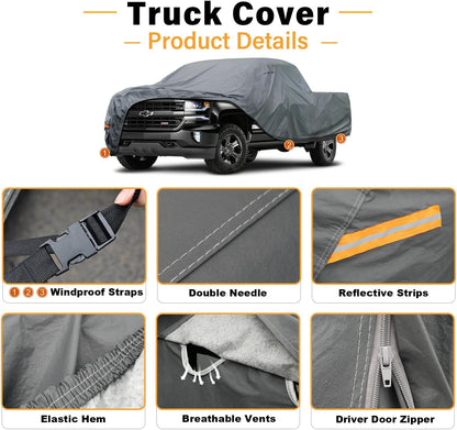 GUNHYI 16 Layers Car Cover Waterproof All Weather, Heavy Duty Outdoor Car Cover Universal Fit Sedan Toyota Camry, Tesla Model 3, Honda Accord, Nissan Altima, Kia K5/Stinger, Hyundai Sonata etc.
