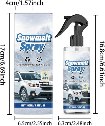 Windshield Deicer Spray for Car, Multi-Surface De-ice Spray Melts Ice & Frost, Safe for Windows, Mirrors, Headlights, Door Locks, Essential Winter Car Care Product (2)