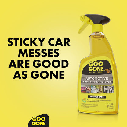 Goo Gone Automotive - Cleans Auto Interiors/ Bodies and Rims, Removes Bugs & Stickers - 12 Fl. Oz.