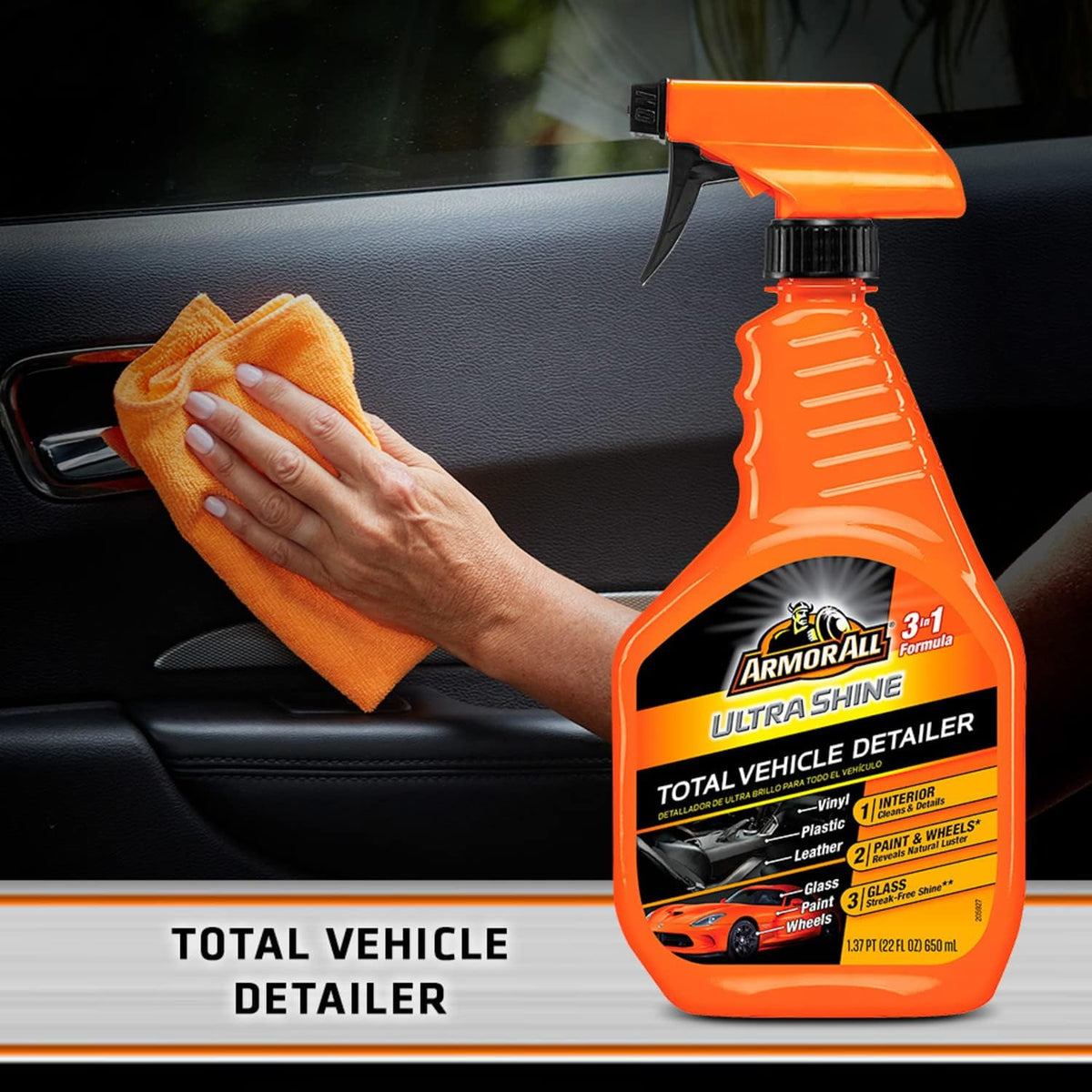 Armor All Ultra Shine Total Vehicle Detailer by Armor All, Car Detailer Spray for Interior and Exterior Use, 22 Fl Oz