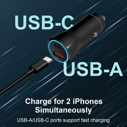 iPhone 17 16 15 Car Charger, [Apple MFi Certified] USB C Car Charger 43W Fast Charging with 3.3 FT Type C to C Cable, USB Car Adapter for iPhone 17/17 Pro/17 Pro Max/Air/16/15