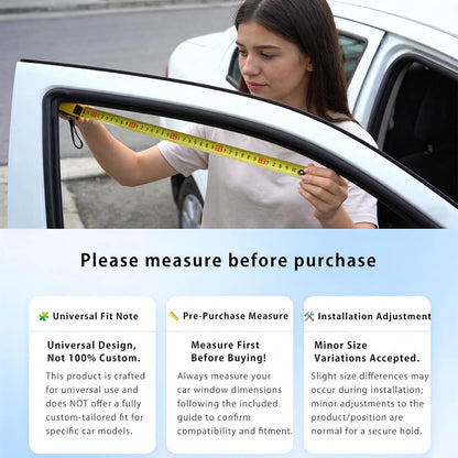 Car Window Sun Shades Curtains - Magnetic Privacy Curtains Side Window Sun Shades 100% Block Light Car Window Covers with Cooler Feeling 4Pcs, Thicken(Thickset, 4pcs)