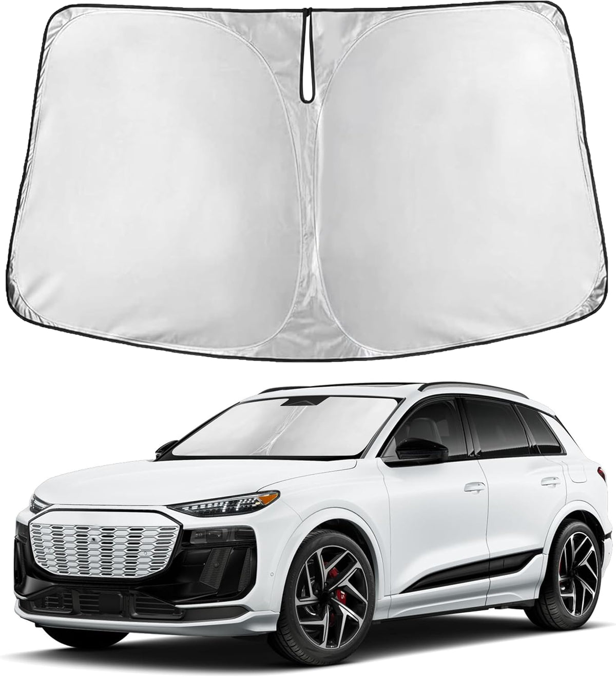 EcoNour Car Windshield Sun Shade | 2025 Upgraded Innovative No-Light-Pass Technology for Maximum Coverage | Foldable Sun Shade Keeps Your Vehicle Cool | Must-Have Car Accessories | Small (59" x 29") - Colors E