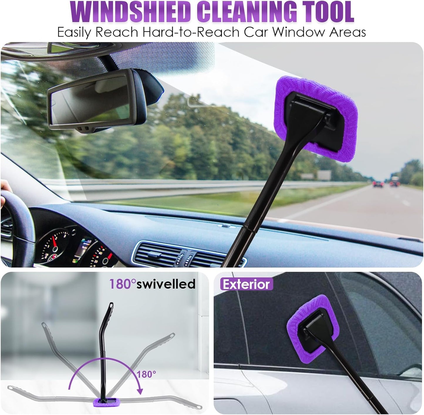 17pcs Car Cleaning Kit, Pink Car Interior Detailing Kit with High Power Handheld Vacuum, Detailing Brush Set, Windshield Cleaner, Cleaning Gel, Complete Auto Accessories for Women Gift