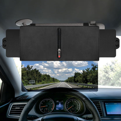 Veharvim Sun Visor Extender for Car (Polarized, UV400, PC Lens, 2 Side Sunshade), Car Visor Extender Sun Blocker, Visor Extender Attachment, Anti-Glare for Safe Driving