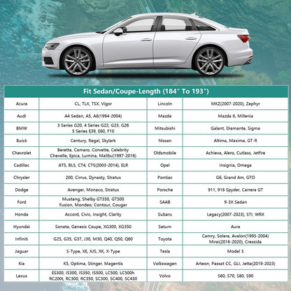 GUNHYI Car Cover for Automobiles All Weather Waterproof, Universal Fit Sedan Chevrolet Corvette, Ford Fusion, Kia Stinger, Nissan Maxima, Buick Regal, Subaru Legacy, Honda Accord etc.