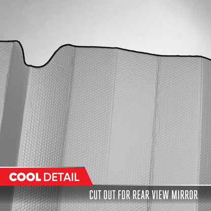 Motor Trend Windshield Sunshade for Car, Truck & SUV, Black - Folding Sun Shade for Front Window, Auto Sun Visor Heat Protection, UV Rays Blocker (58 x 24 Inch)