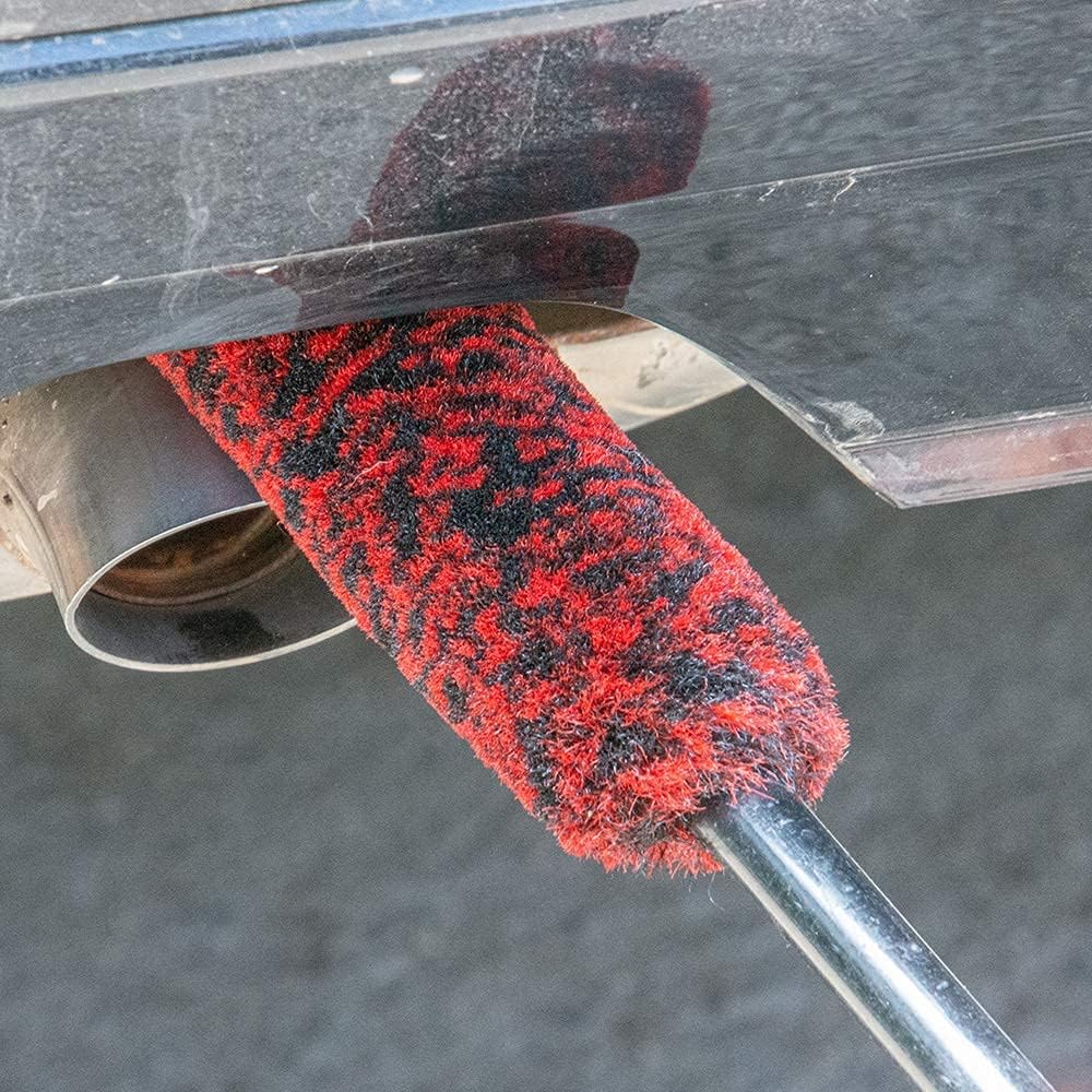 Car Wheel Rim Brush Kit, Woolies Wheel Brush, Car Cleaning Brush Fiber Rod, Steel Ring Fiber Cleaning Brush, Long Non-Slip Handle Clean Brush, Great to Clean Car Wheel Rim