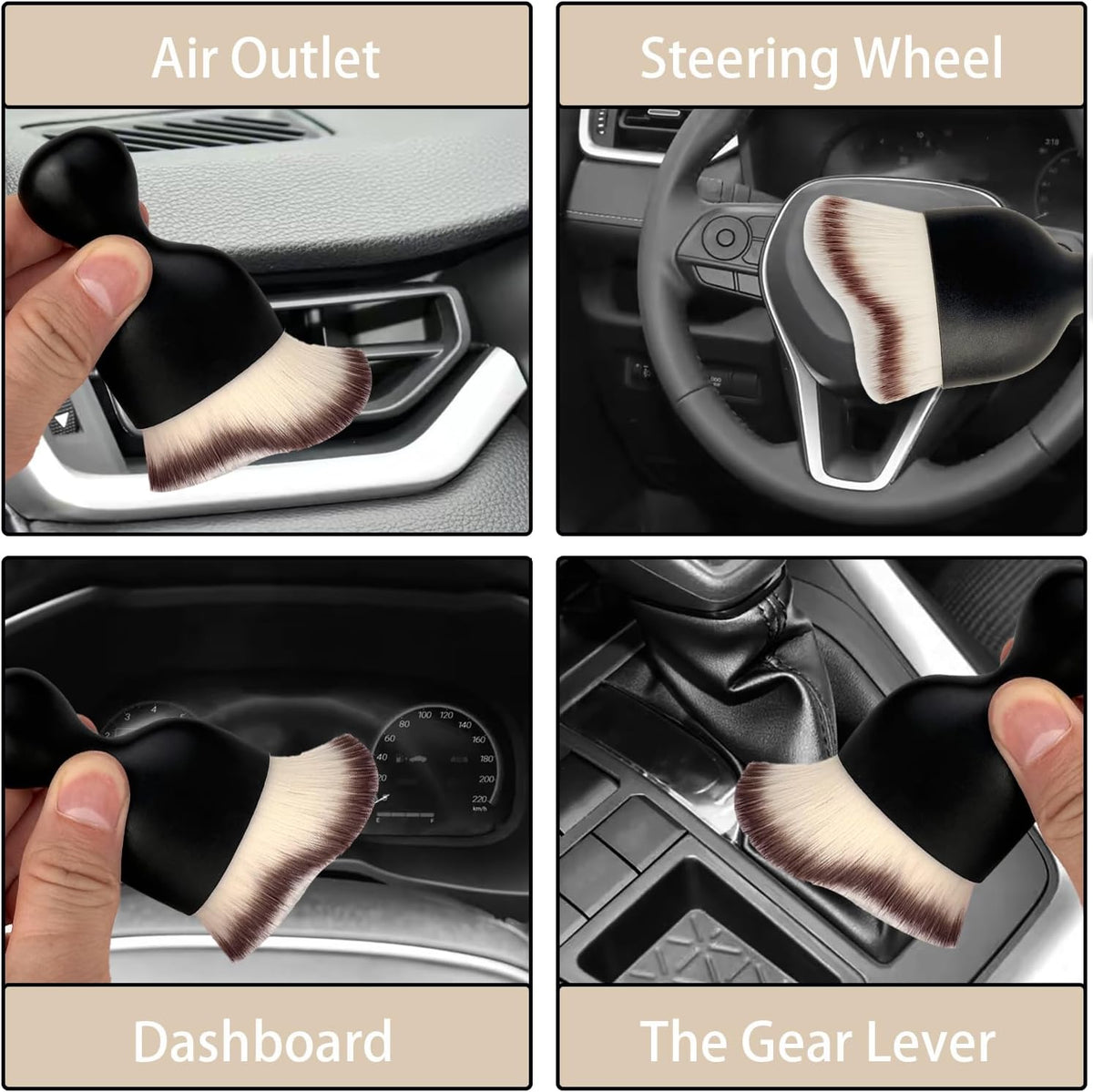 XY North Car Interior Dust Brush, Auto Detailing Brush, Soft Bristles Car Cleaning Brushes, Tool for Air Conditioner Vents, Leather, Computer, Scratch Free, Car Interior Accessories