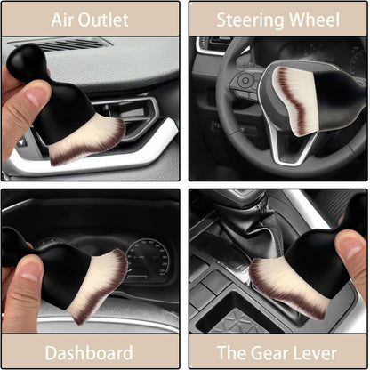 XY North Car Interior Dust Brush, Auto Detailing Brush, Soft Bristles Car Cleaning Brushes, Tool for Air Conditioner Vents, Leather, Computer, Scratch Free, Car Interior Accessories