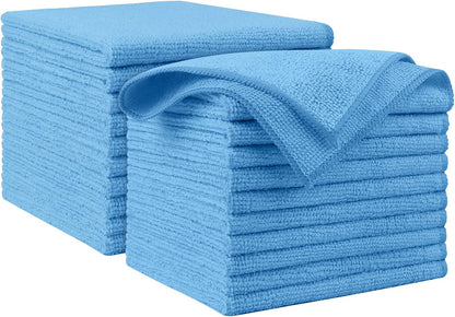 AIDEA Microfiber Cleaning Cloth, 50PK, Microfiber Towels for Cars, Premium Wash Cloths, Dusting Cloth Cleaning Rags, Absorbent Towels for SUVs, House, Kitchen, Window, Cleaning Supplies12×12"