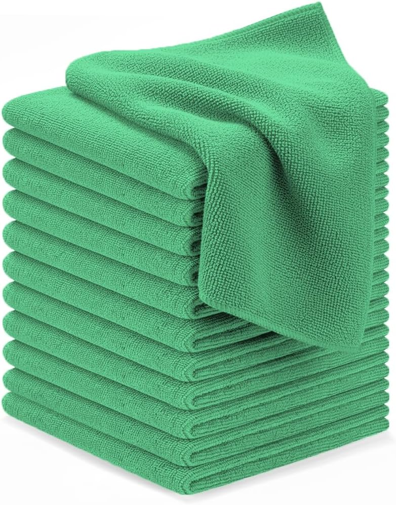 Avalon Towels Microfiber Cleaning Cloths (Value Pack of 36) - Size 16 x 16 Inches, Highly Absorbent Cleaning Rags, Lint Free, Reusable and Washable, Microfiber Towels for Cars