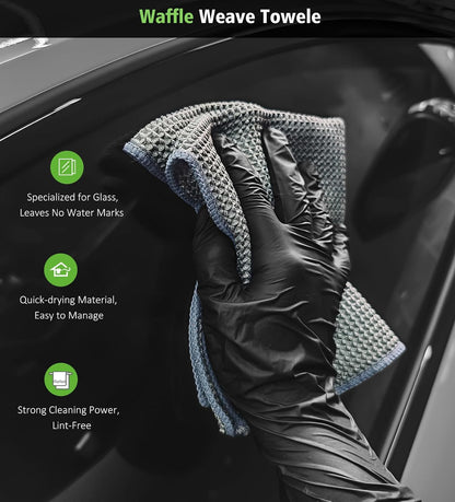 YeewayVeh 'Agile Giant' Car Drying Towel, 28x36 Inch Quick Car Wash Drying Towels, 1400 GSM Super Absorbent, Double Sided Microfiber Towels for Cars Effortless & Scratch-Free Detailing, Green