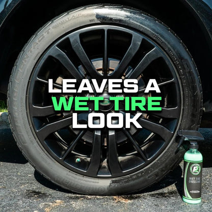ExoForma Wet Tire Dressing Spray - Extremely High Shine Tire Dressing for That Wet Look - No Sling, Non-Greasy Silicone Formula with UV Protection - Easy to Apply, Minimal Cure Time - 16 fl oz