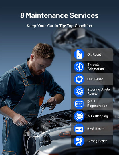 TOPDON TopScan Lite OBD2 Bluetooth Scanner, Bi-Directional All System Diagnostic Tool with AI Assistant, 8 Resets, Repair Guides, Performance Test, FCA AutoAuth & CAN-FD for iOS Android