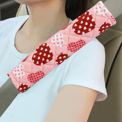 Amooca Soft Auto Seat Belt Cover Seatbelt Shoulder Pad 2 PCS for a More Comfortable Driving Compatible with All Cars and Backpack Black