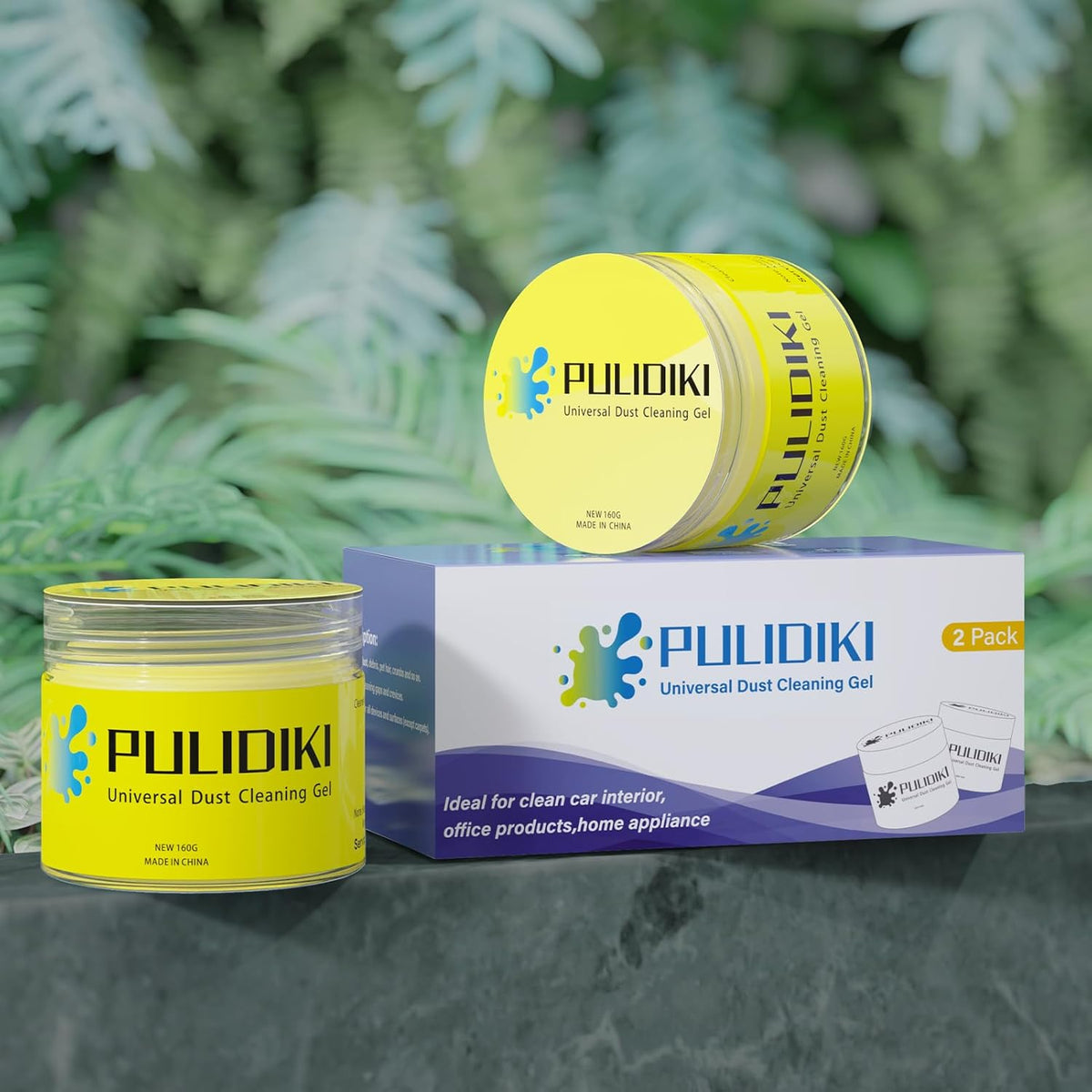 PULIDIKI Car Cleaning Gel Car Cleaning Putty Car Putty Auto Detailing Tools Car Slime Cleaner Dust Cleaning Gel for Car Interior Cleaner Car Cleaning Supplies Cleaning Kit Car Accessories Blue 2Pack
