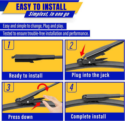 3 wipers Replacement for 2019-2023 2024 2025 2026 Subaru Forester, Windshield Wiper Blades Original Equipment Replacement - 26"/17"/14" (Set of 3) - Colors A