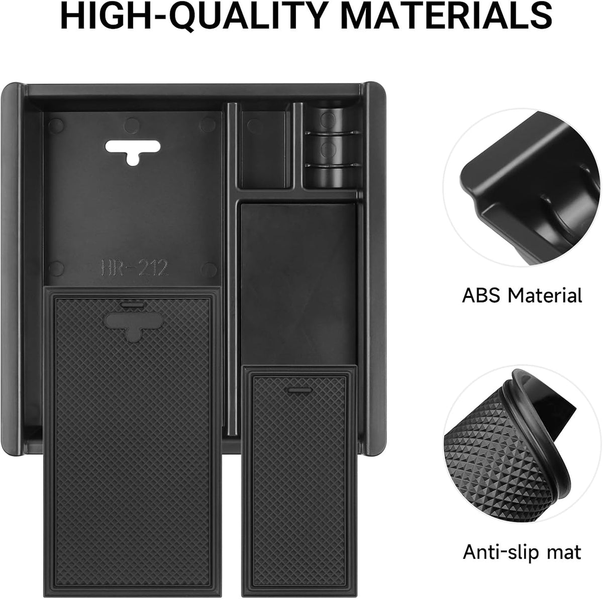 Glove Box Dividers Organizer Compatible with Toyota 2016-2020 2021 2022 2023 Tacoma Accessories Black ABS Material Center Console Organizer