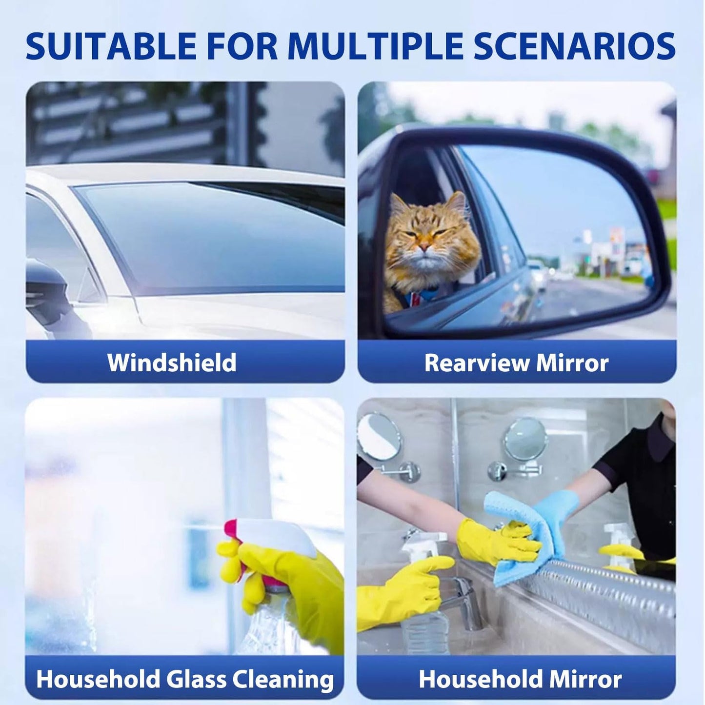 210 PCS Windshield Washer Cleaning Tablets, Car Glass Cleaner Concentrate, Effervescent Formula for Auto and Windows