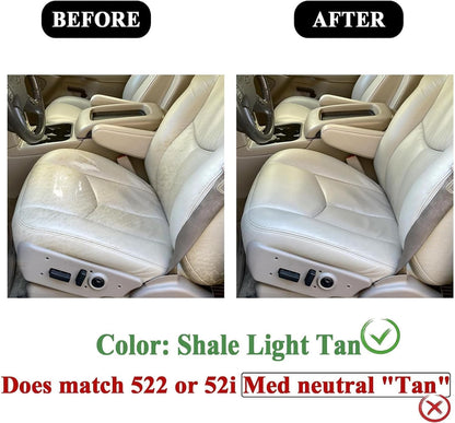 NLQR #522 Light Tan Front Driver Bottom Replacement Seat Cover Microfiber Leather Compatible with Chevy Avalanche Tahoe Suburban GMC Yukon XL 2003 2004 2005 2006