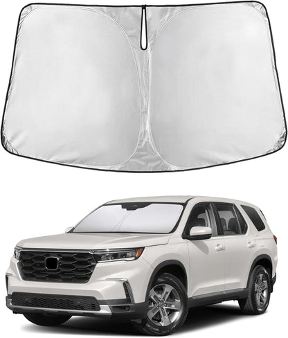 EcoNour Car Windshield Sun Shade | 2025 Upgraded Innovative No-Light-Pass Technology for Maximum Coverage | Foldable Sun Shade Keeps Your Vehicle Cool | Must-Have Car Accessories | Small (59" x 29") - Colors F