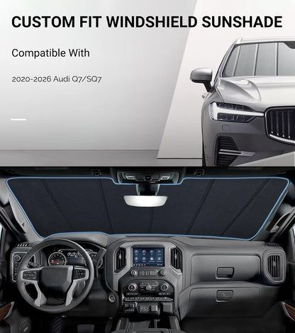 Pigenius Windshield Sunshade for Audi Q5/SQ5 2018-2025, Q5 Sportback/SQ5 Sportback 2021-2025, Q5 PHEV 2020-2025 - AstraGuard