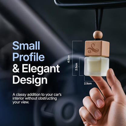 Solvère Car Air Freshener for Men | Perfume Style Freshener with Solvère Fragrance | Strong Freshener with Odour Eliminating Technology with Vent Clip | Car Air Freshener by Perfa