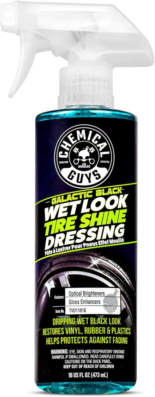 Chemical Guys Galactic Black Wet Look Tire Shine Dressing, for a Whole New Level of Shine and Depth of Black, Safe for Cars, Trucks, Motorcycles, RVs & More, 128 fl oz - TVD118