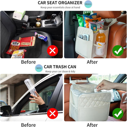FrgKbTm Car Seat Back Hanging Bag Car Document Holder Multi-Pocket Bottle Bag Storage Box Organizer Travel Tidy Pouch Pocket Kids