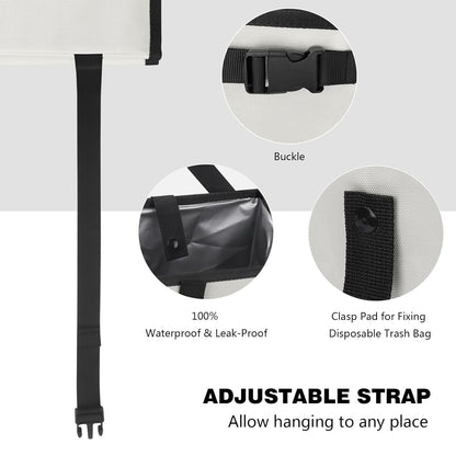 Homelove Car Trash Can, Leak-Proof Waterproof Trash Bin Collapsible Portable Auto Garbage Bag Large Capacity Trashcan Storage Bag Multipurpose Car Organizer Hanging (Black)
