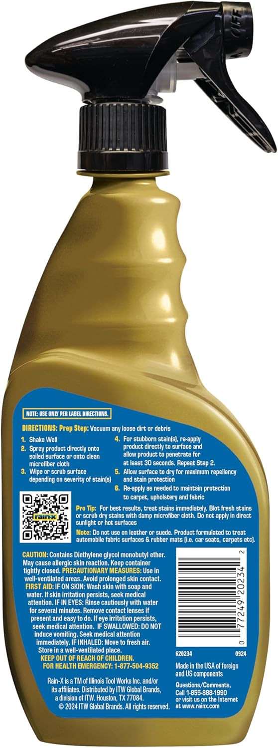 Rain-X 620232SRP All-Interior Cleaner Protectant & Repellent for Car Interiors, Cleans + Repels Liquid Spills & Dust without Residue, Cherry Scent 16 Fl Oz.